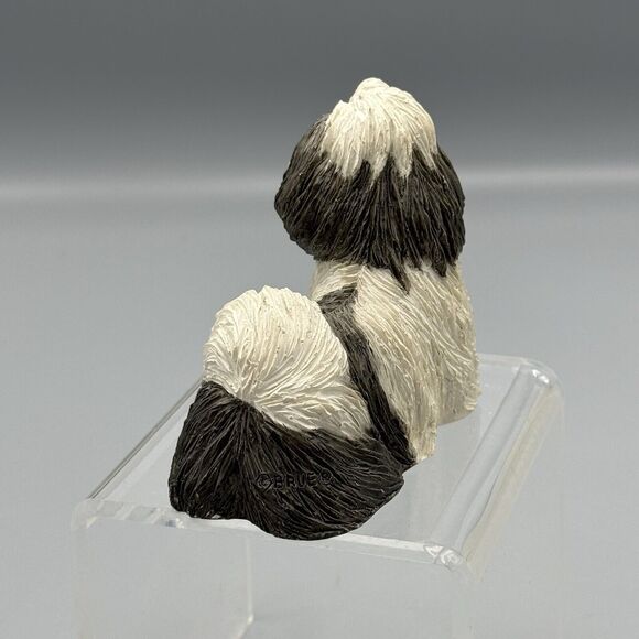 Sandicast Shih Tzu Dog Figurine Silver and White Figurine Brue 2000 M108 Gray - Picture 6 of 11